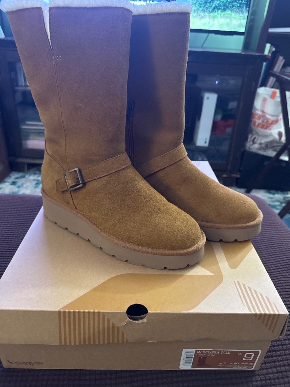 Koolaburra by UGG Kelissa Tall Chestnut Boots Size 9